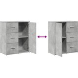  Komode 2 kom beton sive 60 x 31 x 70 cm od konstruiranog drva | shoptok.hr
