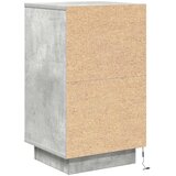  Noćni ormarić s LED svjetlima siva boja betona 38x34x65 cm | shoptok.hr