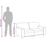 Dvosjed od tkanine crni 120 cm od umjetne kože | shoptok.hr