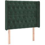  Uzglavlje tamnozeleno 93x16x118/128 cm baršunasto | shoptok.hr