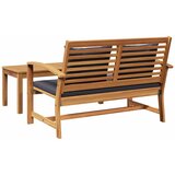  Klupa Smeđa i tamno siva 110 x 66 x 76 cm Čvrsto teak drvo | shoptok.hr