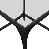 vidaXL Stolić s prozirnom staklenom površinom 50 x 50 x 40 cm čelik | shoptok.hr