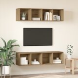 vidaXL Set TV komoda s pohranom 2 pcs hrast artisan 37 x 37 x 142.5 cm | shoptok.hr
