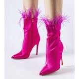 Gemre Selvena pink boots adorned with feathers | shoptok.hr