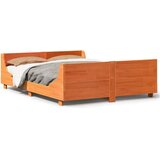 vidaXL Okvir kreveta bez madraca voštano smeđi 140x190 cm od borovine | shoptok.hr