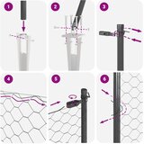  Heksagonalna ograda s stubom 25 x 1,4 m Čelik premazan PVC-om | shoptok.hr