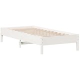  Krevet s regalom za knjige bez madraca bijeli 90x190cm borovina | shoptok.hr