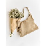 Reserved Torba od brušene kože - bež | shoptok.hr