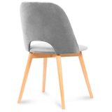  Trpezarijska stolica TINO 86x48 cm siva/svetli hrast | Eponuda.com