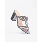 Shelvt Silver Heeled Flip Flops by Sergio Leone | Shoptok.si