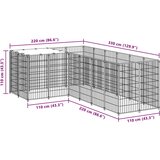  Kavez za pse crni 4,84 m² čelični | shoptok.hr