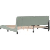  Okvir kreveta s LED-om bez madraca svijetlosivi 200x200cm baršunasti | Eponuda.com