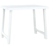 vidaXL Miza za kampiranje bela 79x56x64 PP lesen videz | Shoptok.si