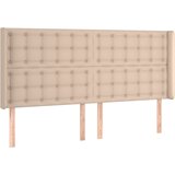 the living store vzglavje z ušesi kapučino 183x16x118/128 cm umetno usnje - vzglavje, (21452066) | Shoptok.si