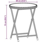  3-dijelni bistro set s jastucima sivi poliratan i drva bagrema | shoptok.hr