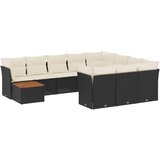  11-dijelni set vrtnih sofa od poliratana s jastucima crni | shoptok.hr