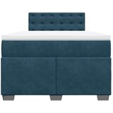 Box spring krevet s madracem tamnoplavi 120 x 200 cm baršunasti | shoptok.hr