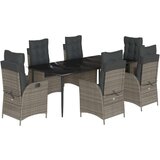  7-dijelni vrtni blagovaonski set sivi od poliratana | shoptok.hr