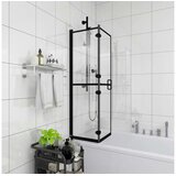  Sklopiva pregrada za tuš ESG 80 x 140 cm crna | shoptok.hr