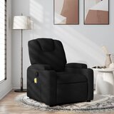 vidaXL Masažni naslonjač od tkanine crni | shoptok.hr