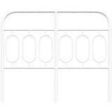 vidaXL Kovinsko vzglavje belo 120 cm | Shoptok.si