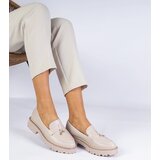 Gemre Beige loafers embellished with rhinestones Linsol | shoptok.hr