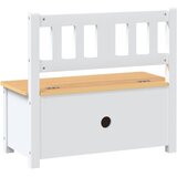  Dječja klupa za pohranu bijela i bež 60 x 30 x 55 cm MDF | shoptok.hr