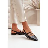 Boto Lacquered Ballet Flats With Straps On Low Heel Black Bialettia | Eponuda.ba