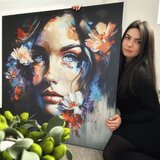  Dizajnerski ukras na platnu Nebo u očima Popust 30 % 70x70 cm | shoptok.hr