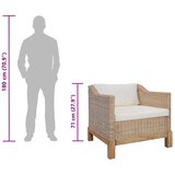  Fotelja s jastucima od prirodnog ratana | shoptok.hr