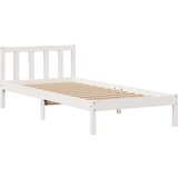 vidaXL Knjižna postelja brez ležišča bela 90x200 cm trdna borovina | Shoptok.si
