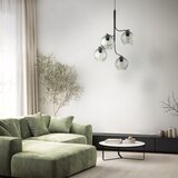 Luster na sajli CESAR 4xE27/15W/230V crna/zadimljeno-siva | Eponuda.com