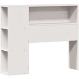 vidaXL Krevet s regalom za knjige bez madraca bijeli 75x190cm borovina | shoptok.hr