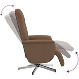  Naslonjač od tkanine s osloncem za noge smeđi | shoptok.hr