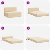  Preklopni madrac za sofu Krem 70 x 80 x 60 cm Tkanina | shoptok.hr