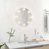  Zidno ogledalo s LED svjetlima okruglo stakleno | shoptok.hr