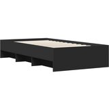 vidaXL Okvir za krevet crni 100x200 cm konstruirano drvo Cijene