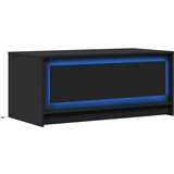  Stolić za kavu s LED svjetlima crni od konstruiranog drva | shoptok.hr