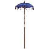 vidaXL Balineški Parasol Ostalo Plava x 260 cm Pamuk i čvrsto drvo | shoptok.hr