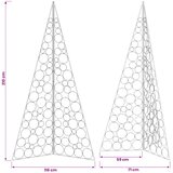  Metalna božićna jelka KUOPIO 210 cm Čelik Crna | shoptok.hr