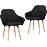 vidaXL Blagovaonske stolice od tkanine 2 kom crne | shoptok.hr