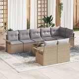  9-dijelni set vrtnog kauča s jastučićima crni poli ratan | shoptok.hr