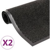 vidaXL Protiprašni predpražniki 2 x pravokotni taftani 60x90 cm črni Cene