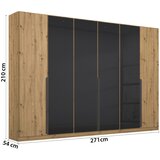 Rauch Möbel omara s klasičnimi vrati, antracit, hrast artisan | Shoptok.si