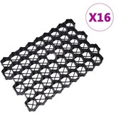 vidaXL Rešetke za travu 16 kom crne 60 x 40 x 3 cm plastične | shoptok.hr