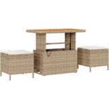  Set sofe od 9 dijelova s jastučićima bež poli ratan akacija | shoptok.hr