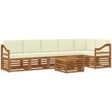  Set vanjskih sofa 7 kom. Prirodna i krem Poliester | shoptok.hr