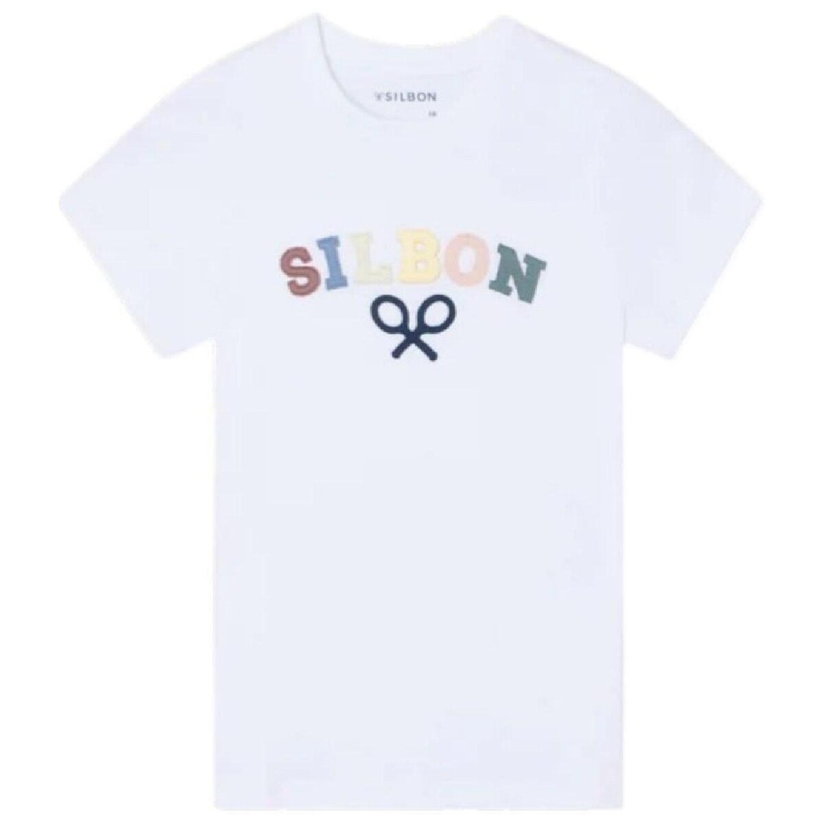 Silbon Majice s kratkimi rokavi SS263020401532 Bela Cene