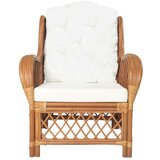 SOFA s jastukom svjetlosmeđa od prirodnog ratana i platna | shoptok.hr