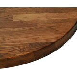 vidaXL Nepremična površina Temno rjava Ø 50 x 4 cm Trda hrastovina | Shoptok.si